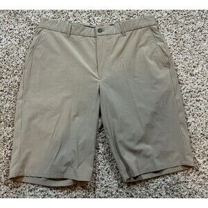Johnnie-O Mulligan Performance Mens shorts 35 Light Khaki Golf Beach Quick Dry